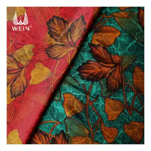 Latest Design Stretch Dark Color Regular Pattern Polyester Printed Satin Fabric For Clothing And Blouse WI-E03