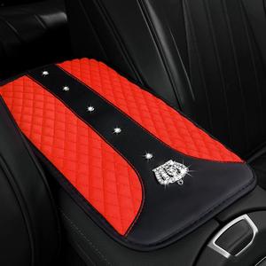 1 xe tay vịn pad với kim cương nhân tạo Blingbling kim loại vương miện nhân tạo da cừu thêu không thấm nước thoải mái xe supplie - Product Image 5