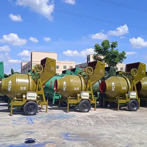 Used JZC350 Small Portable Concrete Mixer with Pump Mobile Concrete Mixer in Indonesia