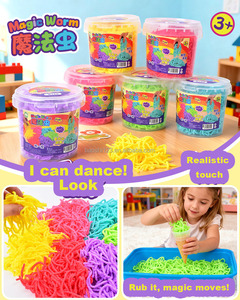 Juguete Blandito de Gusano Mágico TPR, Oruga Realista, Fidget Beans, Novedad, Juguete Antiestrés y de Descompresión - Product Image 4