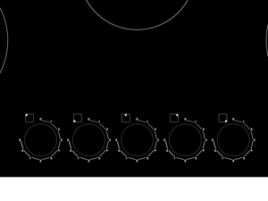 Controles de Perilla Sencillos |   Placa de Cocción Eléctrica Integrada de 77 cm (30 Pulgadas) con Quemadores Ovalados, 220V, 5 Quemadores, 8200W, Vitrocerámica, Infrarroja - Product Image 2