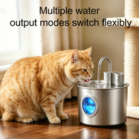 Distributeur d'eau sans fil intelligent à induction infrarouge détachable en acier inoxydable 304 de 3,2 L pour chiens et chats, sans prise