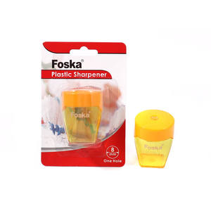 Foska Artículos de <span class=keywords><strong>papelería</strong></span> escolar Uso multiusos Cortadores de lápiz manuales de plástico de un agujero de color brillante para estudiantes - Product Image 6