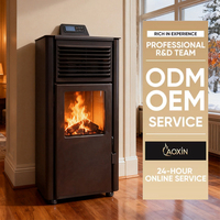 Poêle à granulés de bois en acier inoxydable Chuanjiong WF-111, chauffage autonome à alimentation automatique pour usage intérieur, garantie de 3 ans