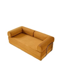 Canapé une place Yazhi moderne et minimaliste, rembourré en tissu avec éponge haute densité, pliable, mobilier transfrontalier