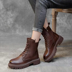 2025 Fashion Designer <strong>Boots</strong> Shoes Black <strong>Women's</strong> Ankle <strong>Leather</strong> <strong>Boots</strong> for Ladies - Product Image 4