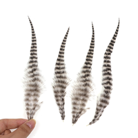 Plume de coq Grizzly Saddle Hackle, matériau pour la fabrication de mouches pour nymphes jig, Woolly Bugger, streamers et mouches pour brochet