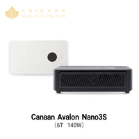 ASICARK Avalon Nano 3S 6TH/s Triple Hash Metal SHA-256 Bitcoin/BCH/BSV Miner Super silencieux pour la maison 140W Garantie 1 an Minage ASIC