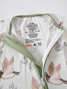 Pijama <span class=keywords><strong>de</strong></span> Bambú <span class=keywords><strong>de</strong></span> Alta Calidad para Bebé con Estampado <span class=keywords><strong>de</strong></span> Fibra <span class=keywords><strong>de</strong></span> Bambú, Logotipo Personalizado, Impresión Digital, Mameluco Ajustado para Bebé - Product Image 2