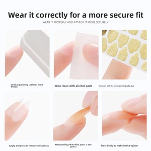 Colle en papier kraft imperméable, longue durée, haute adhérence, <span class=keywords><strong>adhésif</strong></span> <span class=keywords><strong>double</strong></span> <span class=keywords><strong>face</strong></span>, pour nail art, <span class=keywords><strong>faux</strong></span> <span class=keywords><strong>ongles</strong></span> portables, ultra-fins - Product Image 4