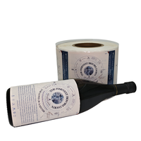 Papel de textura de lujo impresión UV punto personalizado embalaje de vino etiqueta multicapa hoja de oro en relieve etiquetas de vino tinto para botellas