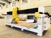 Scie à pont 5+2 axes ZEUS pour la découpe de carreaux, granit et marbre, machine de découpe de pierre CNC, pompe, boîte de vitesses, roulement, moteur de puissance 15KW+7.5KW