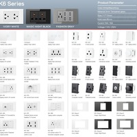 Prise murale USB blanche de type 118 nord-américaine, norme américaine 10A, alimentation multi-styles multi-prises pour la maison et le bureau