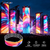 Écran LED de location P2.6 P2.9 500x500mm, mur vidéo, scène, salle de conférence, forme circulaire, écran LED flexible