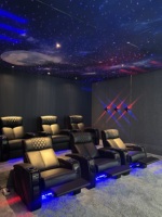 Fauteuil inclinable électrique multifonctionnel en cuir pour cinéma maison, canapé de cinéma inclinable motorisé