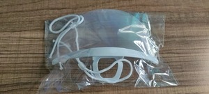 Pelindung Mulut Anti Ludah Restoran, Masker Plastik Transparan Anti Kabut, Dapat Digunakan Kembali, Bentuk Senyum - Product Image 3