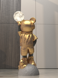 Grande sculpture en résine époxy d'astronaute, ornement de salon, décoration murale de la maison, pour meuble TV près du canapé, cadeau de pendaison de crémaillère - Product Image 5