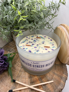 LANJO Customizable Handmade Dried Flower Scented Soy Wax <b>Candle</b>-round Shape Glass Jar Eco-Friendly Non-Toxic - Product Image 6