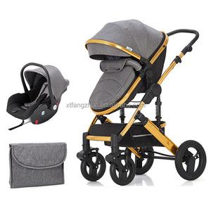 Cochecito de bebé de alta gama con estructura de aluminio, certificado EN 1888, estilo 3 en 1 para recién nacidos, cochecito de viaje. - Product Image 3