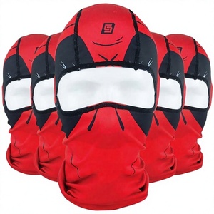 Red Black CONTINENTAL SPORTS Balaclava Face <b>Cover</b> Full <b>Head</b> Protection Outdoor Unisex Adult 100% Polyester Full Rhinestone - Product Image 2