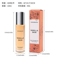 Parfum Roll-on sans alcool HKH Custom 10 ml, senteur florale naturellement fraîche, parfum longue durée, design mini portable