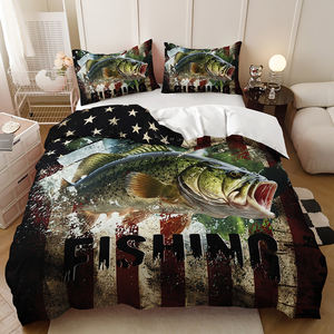 Parure <span class=keywords><strong>de</strong></span> <span class=keywords><strong>couette</strong></span> en microfibre personnalisable avec motif <span class=keywords><strong>de</strong></span> <span class=keywords><strong>poisson</strong></span> sous-marin moderne imprimé en 3D, pour usage domestique, vente en gros - Product Image 6