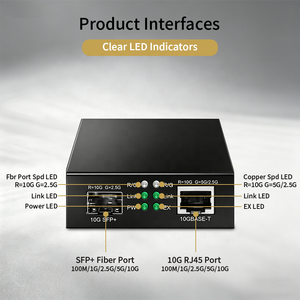Convertitore di Media in Fibra Ottica SH <span class=keywords><strong>LINK</strong></span> 10G con Protezione da Sovratensione 6KV, Switch a 2 Porte da 40Gbps per Uplink Server Room e Dati Cloud - Product Image 4