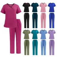 Scrubs Anti-Bactérien Élastique Logo Personnalisé Impression Chirurgiens Infirmières Clinique Vêtements Respirant Tissu Givré Uniformes D'hôpital