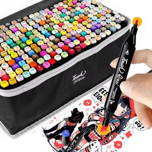 شعار مخصص رخيص 60-ألوان جرافيتي مزدوج الحافة رسم دائم على الكحول أقلام تلوين - Product Image 2