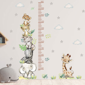 Tableau de hauteur d'autocollant d'animaux mignons de haute qualité pour les enfants autocollants muraux découpés à l'eau pour la décoration intérieure chambre d'enfants - Product Image 6