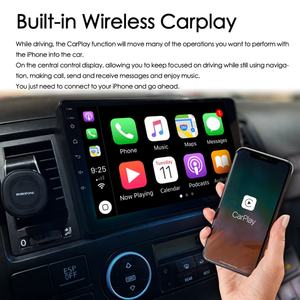 Autoradio Android 13 avec commande vocale IA, 8+128 Go, navigation GPS, stéréo pour Volkswagen Multivan T5 2003-2015, lecteur multimédia vidéo CarPlay - Product Image 4