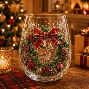 Nuovo Arrivo Transfrontaliero Moderno: Tazza Artistica in Vetro di Natale, Porta Uova in Vetro Borosilicato con Design Irregolare a Soffiatura e Pupazzo di Neve - Product Image 5