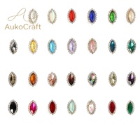 Strass en cristal CZ en forme d'œil de cheval à fond pointu pour vêtements DIY, accessoires de bijouterie, couture de robes de mariée