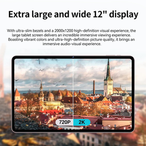 แท็บเล็ตพีซี Q12 ขนาด 12 นิ้ว รุ่น T616 แรม 6GB รอม 128GB ระบบปฏิบัติการ <span class=keywords><strong>Android</strong></span> <span class=keywords><strong>13</strong></span> หน้าจอ 2K Incell IPS พร้อมแอปพลิเคชันการศึกษา เคสคีย์บอร์ดแบบกำหนดเอง - Product Image 3