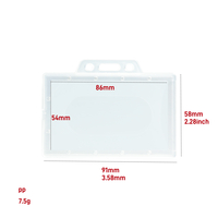 Porte-badge rigide en plastique horizontal/vertical entièrement personnalisé, élégant et durable, adapté pour protéger les cartes d'identité rigides
