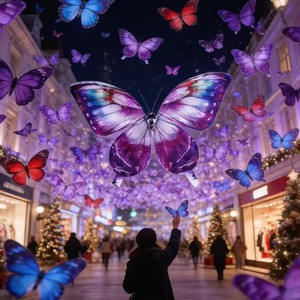 Centro de Mesa Romántico LED con Mariposas, Decoración de Lujo para Bodas, Exterior, Larga Duración de Vuelo, Fondo para Eventos, Exhibición Comercial - Product Image 3