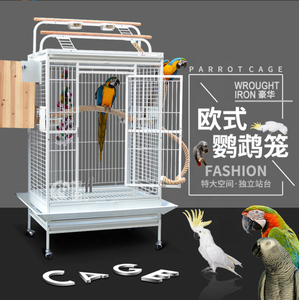 Vente de gros Cage pour perroquet à oiseaux en fer forgé extra large avec toit ouvert/fermé - Product Image 2