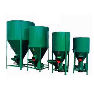 0.5-3 ton poultry feed crusher and mixer / pig animal feed mill grinder mixer machine