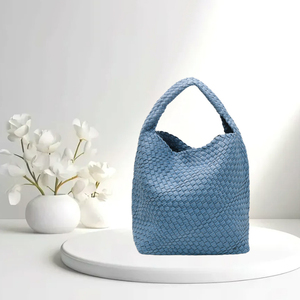Sac fourre-tout tissé grande capacité, sac à main simple et élégant, sac décontracté et polyvalent en <span class=keywords><strong>cuir</strong></span> PU, sac à bandoulière pour femme - Product Image 1