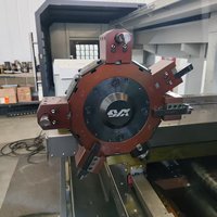 Tour CNC à double broche à entraînement central avec système de commande FANUC, haute précision pour le traitement des arbres d'essieu