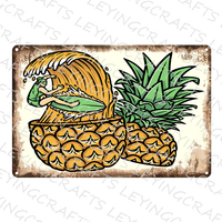 Hôte vente Nouvelle plage Vintage Tin peinture Surf Beach restaurant fond décoration murale