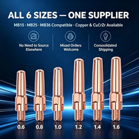 Embout de contact M6*28mm pour torche de soudage MIG Binzel MB24KD 24KD E-Cu CuCrZr, pièces de rechange pour soudage 1,2mm