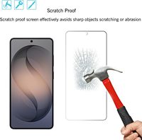 Protection d'écran compatible avec les coques 2.5D, HD clair, anti-rayures, verre trempé pour Samsung Galaxy A08 5G A18 S26 FE