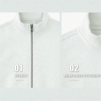 Sweat-shirts à fermeture éclair personnalisés pour hommes, sweats à quart de zip avec logo, ensemble de survêtement tendance, design streetwear oversize, MOQ 1 sweat-shirt