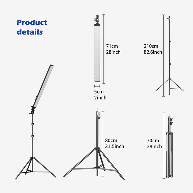 Stand Holder With LED Light 360 Photo Booth Studio Light for Party Handheld Continuous Fill Light with Tripod Stand