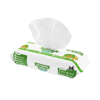 Lingettes non parfumées non tissées pour le nettoyage en profondeur des oreilles des chiens - Nettoyant doux sans alcool pour les oreilles qui démangent, 80 lingettes