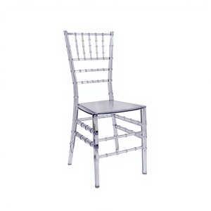 Sedie Chivari in Resina Plastica Trasparente per Eventi e Feste, Lussuose Sedie da Matrimonio Bianche Stile <span class=keywords><strong>Tiffany</strong></span> - Product Image 4