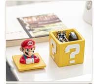 Boîte de rangement Kaiya Cartoon Square en résine durable de style Japandi avec couvercle - Contenant alimentaire décoratif pour bureau