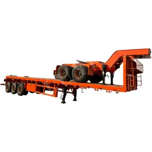 LUYI 3-axle Dolly Link Flatbed Semi-trailer Transportation Container Heavy Machinery Factory Price For Sale