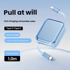 Cable Retráctil Tipo C <span class=keywords><strong>de</strong></span> 240W PD con Carga Rápida para <span class=keywords><strong>Apple</strong></span>, iPhone 15, <span class=keywords><strong>iPad</strong></span> Pro y MacBook, <span class=keywords><strong>Precio</strong></span> <span class=keywords><strong>de</strong></span> Fábrica al por Mayor - Product Image 3